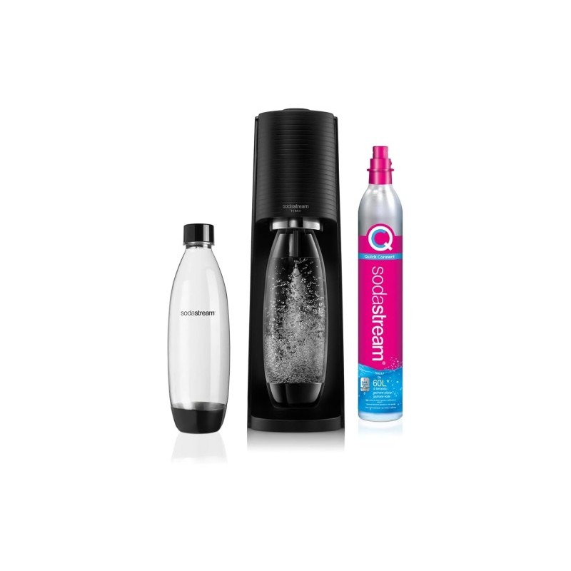 SodaStream Terra Black + 2 bottles (1012812310) Gazuoto vandens gaminimo aparatas, Juoda