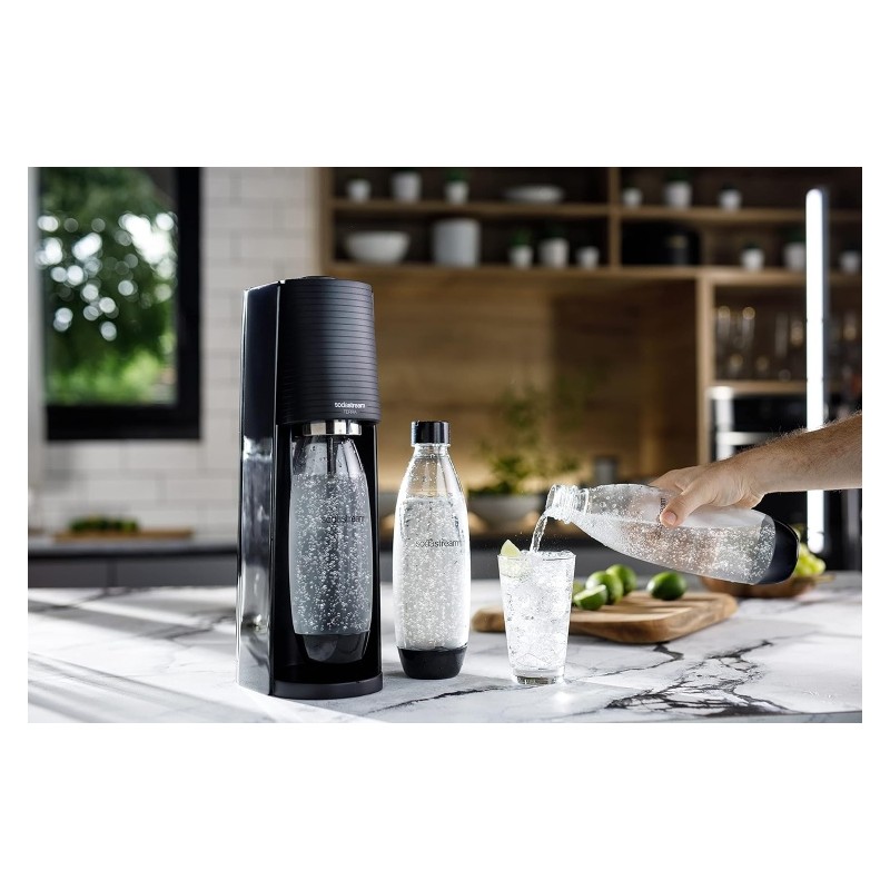 SodaStream Terra Black + 2 bottles (1012812310) Gazuoto vandens gaminimo aparatas, Juoda