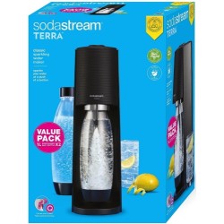 SodaStream Terra Black + 2 bottles (1012812310) Gazuoto vandens gaminimo aparatas, Juoda