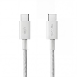 Xiaomi 3A Braided USB-C to USB-C Kabelis 1m, Balta