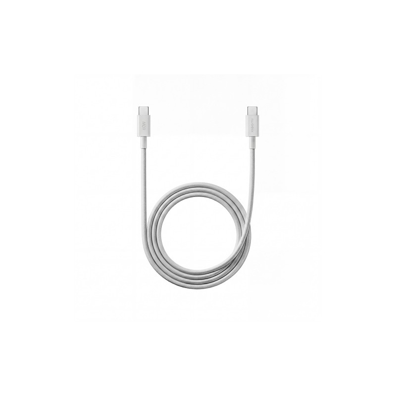 Xiaomi 3A Braided USB-C to USB-C Kabelis 1m, Balta