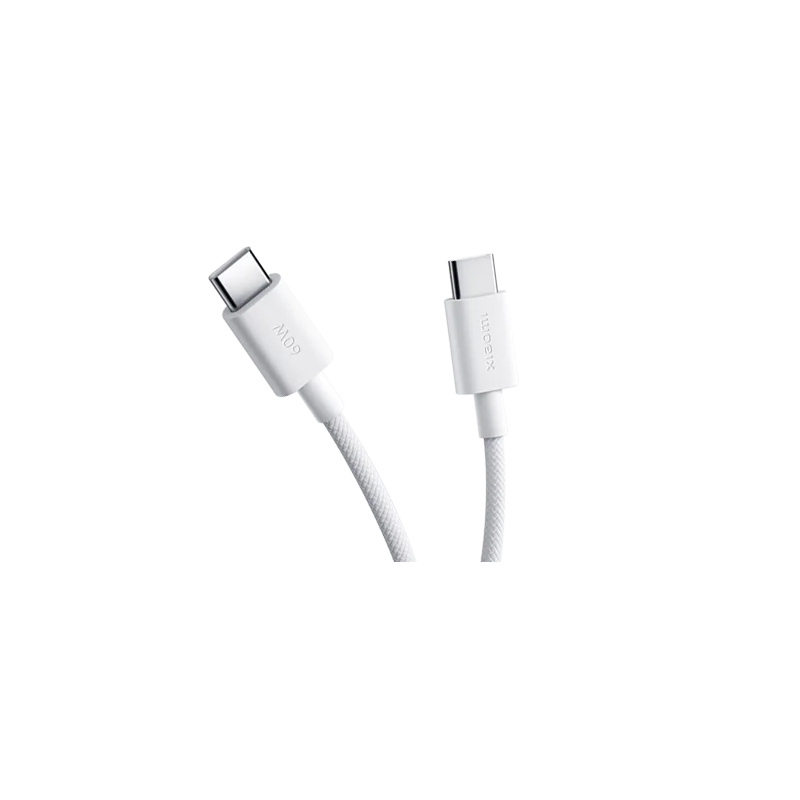 Xiaomi 3A Braided USB-C to USB-C Kabelis 1m, Balta