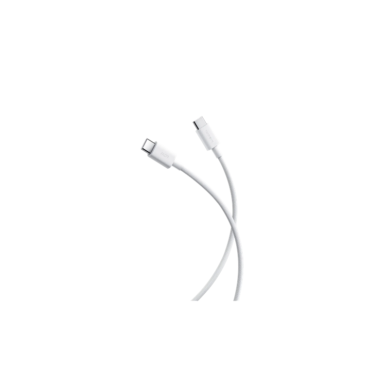 Xiaomi 3A Braided USB-C to USB-C Kabelis 1m, Balta