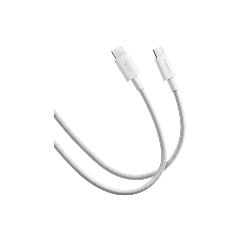 Xiaomi 6A Braided USB-C to USB-C Cable 1m, Balta