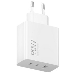Xiaomi 90W HyperCharge Įkroviklis 3-Port, USB-C, USB-A, EU, Balta