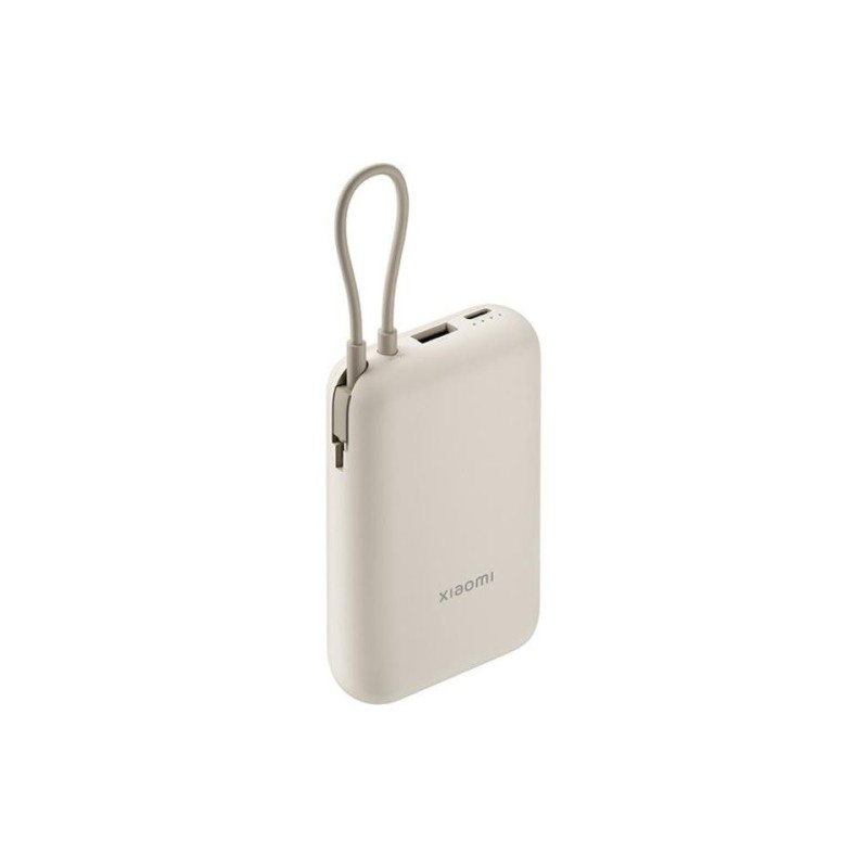 Xiaomi 22.5W Išorinė baterija (Power Bank) 10000mAh, integruotas kabelis, Tan