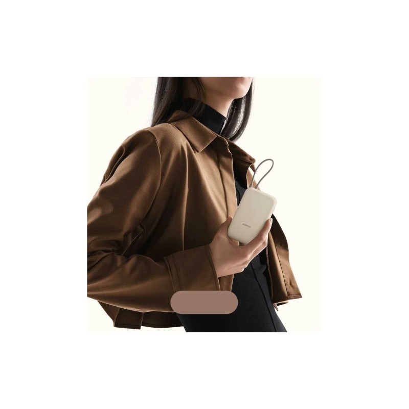 Xiaomi 22.5W Išorinė baterija (Power Bank) 10000mAh, integruotas kabelis, Tan