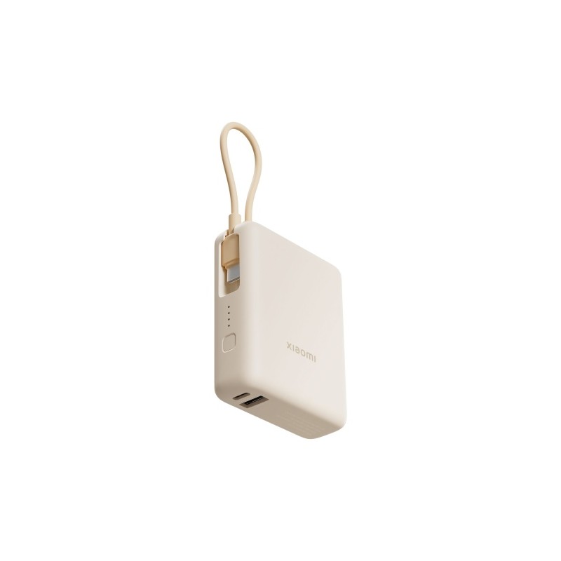 Xiaomi 33W Išorinė baterija (Power Bank) 10000mAh, integruotas kabelis, Tan