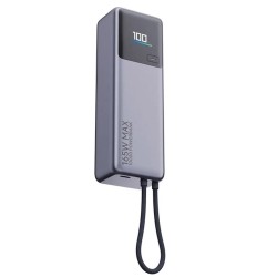 Xiaomi 165W Išorinė baterija (Power Bank) 10000mAh, integruotas kabelis, Pilka