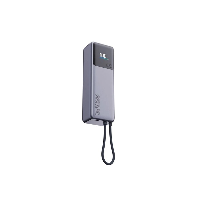 Xiaomi 165W Išorinė baterija (Power Bank) 10000mAh, integruotas kabelis, Pilka