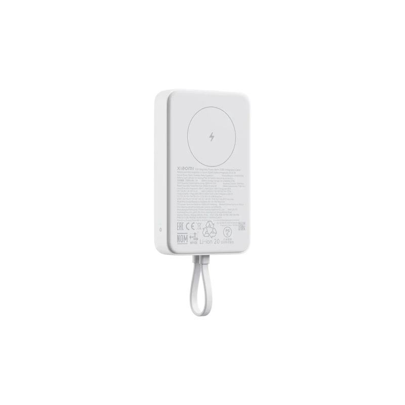 Xiaomi 33W Magnetic Išorinė baterija (Power Bank) 10000mAh, integruotas kabelis, Balta