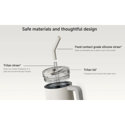 Xiaomi XMXGB01PL Straw Mug 1L Termo gertuvė, 316L stainless steel, Balta