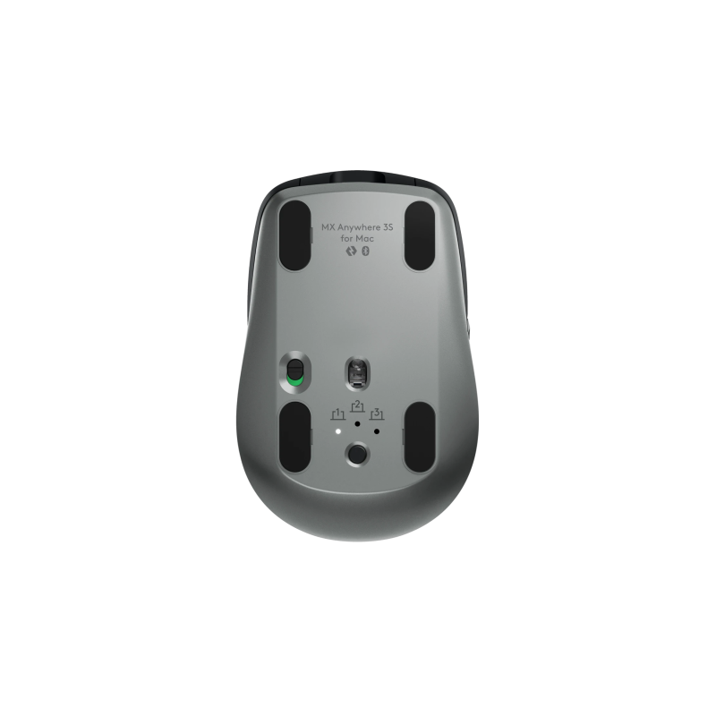 Logitech MX Anywhere 3S for Mac Belaidė pelė, RF Wireless + Bluetooth, 8000 DPI, Space Gray