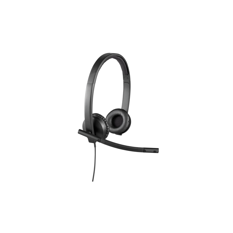 Logitech H570e Mono MS Teams Laidinės ausinės USB-A, Juoda