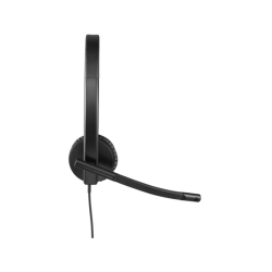 Logitech H570e Mono MS Teams Laidinės ausinės USB-A, Juoda