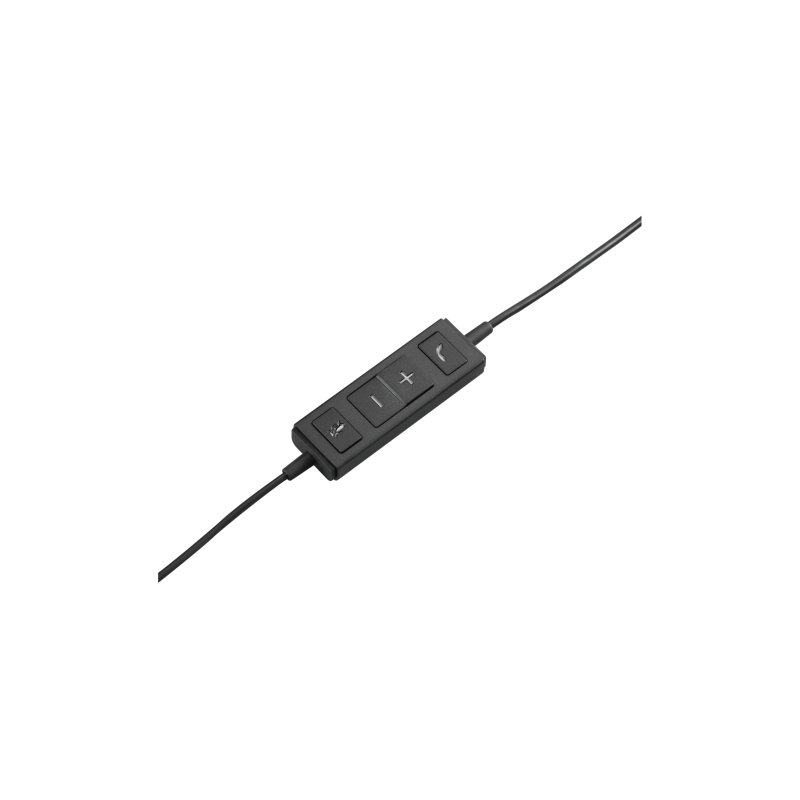 Logitech H570e Mono MS Teams Laidinės ausinės USB-A, Juoda