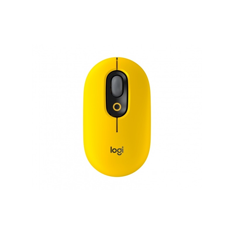 Bevielė pelė Logitech POP Mouse with emoji, Geltona