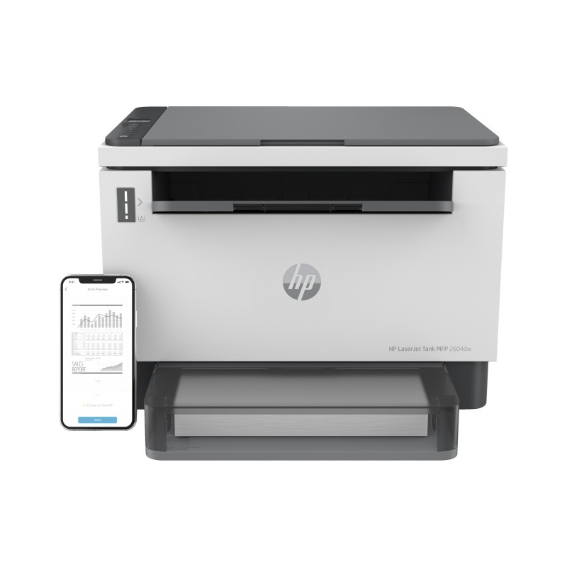 HP LaserJet Tank MFP 2604DW Spausdintuvas lazerinis nespalvotas MFP A4 22 ppm USB Wi-Fi Ethernet LAN