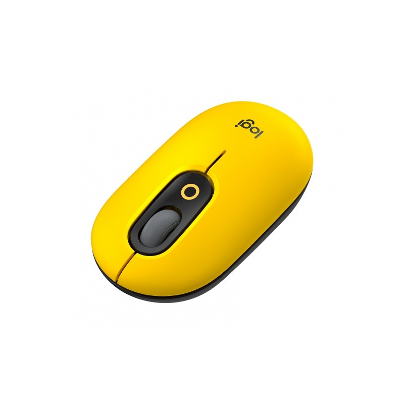 Bevielė pelė Logitech POP Mouse with emoji, Geltona