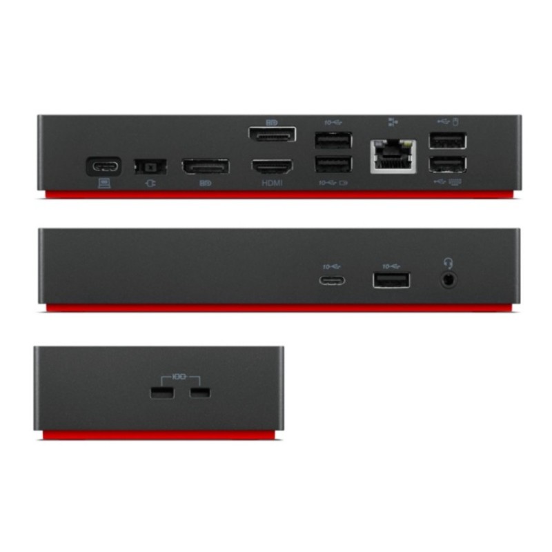 Lenovo ThinkPad Universal USB-C Dock 40AY0135EU Jungčių stotelė, Juoda