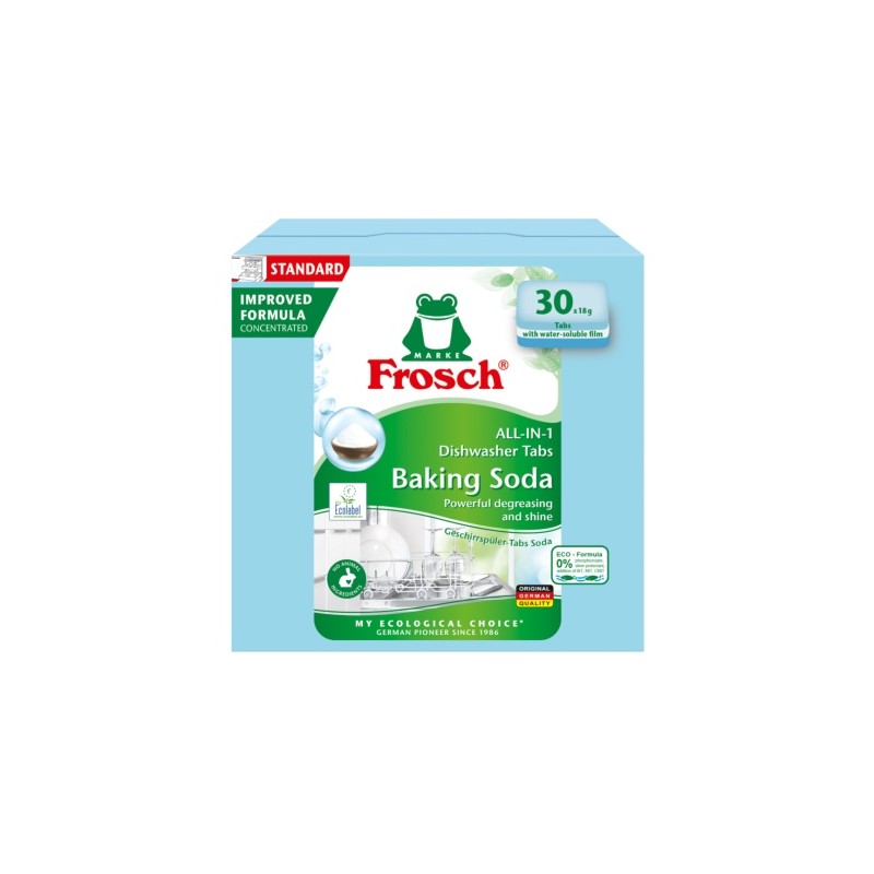 Frosch indaplovės tabletės su soda (viskas viename) 30x18 g