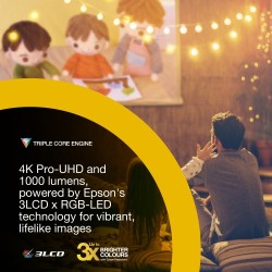 Epson Lifestudio Flex Plus EF-72 Projektorius 3LCD 4K 4096x2400, 1000 lumens, USB, Wi-Fi, BT