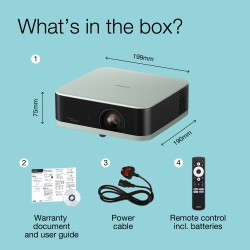 Epson Lifestudio Pop EF-61G Projektorius 3LCD FHD 1920x1080, 700 lumens, USB, Wi-Fi, BT, Ice Green