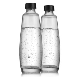 SodaStream DUO (1047205490) 2 Stikliniai buteliai, 1 L, Skaidri/Juoda