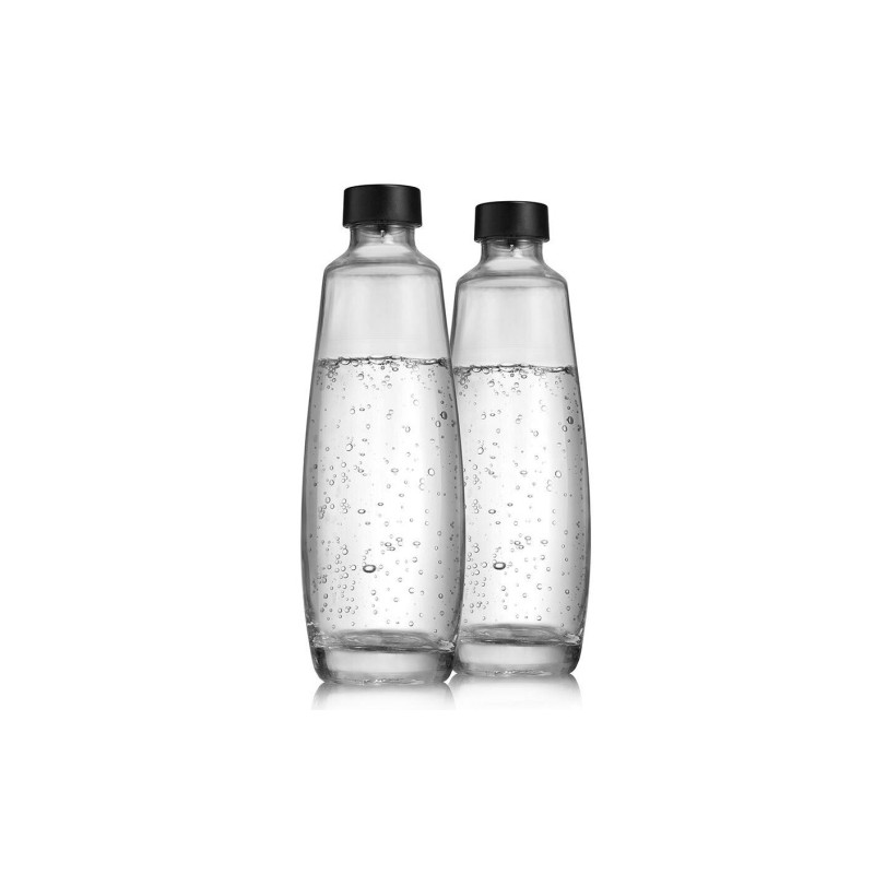 SodaStream DUO (1047205490) 2 Stikliniai buteliai, 1 L, Skaidri/Juoda