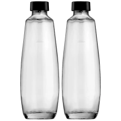 SodaStream DUO (1047205490) 2 Stikliniai buteliai, 1 L, Skaidri/Juoda