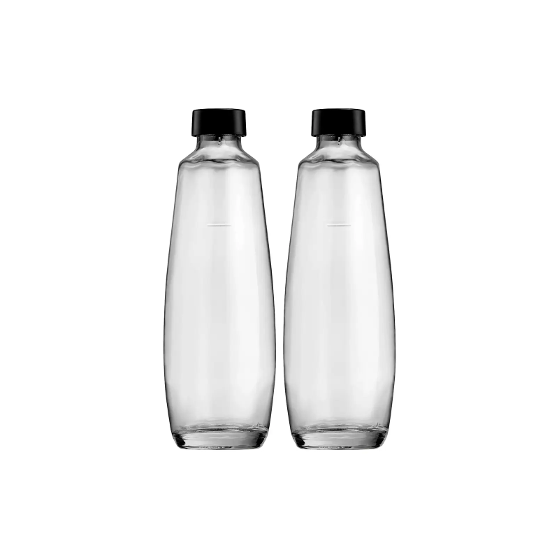 SodaStream DUO (1047205490) 2 Stikliniai buteliai, 1 L, Skaidri/Juoda