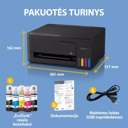 Epson EcoTank L3352 Spausdintuvas rašalinis spalvotas MFP A4 33 ppm USB Wi-Fi