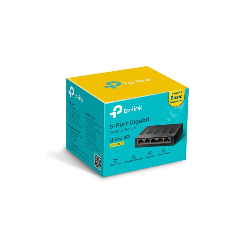 TP-Link LS1005G 5-Port 10/100/1000Mbps Desktop Switch