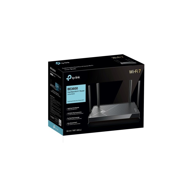TP-Link Archer BE230 BE3600 Dual-Band Wi-Fi 7 Maršrutizatorius