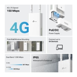 TP-Link Archer MR402-Outdoor 4G AC1200 Dual Band Wi-Fi Outdoor Maršrutizatorius