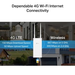 TP-Link Archer MR402-Outdoor 4G AC1200 Dual Band Wi-Fi Outdoor Maršrutizatorius