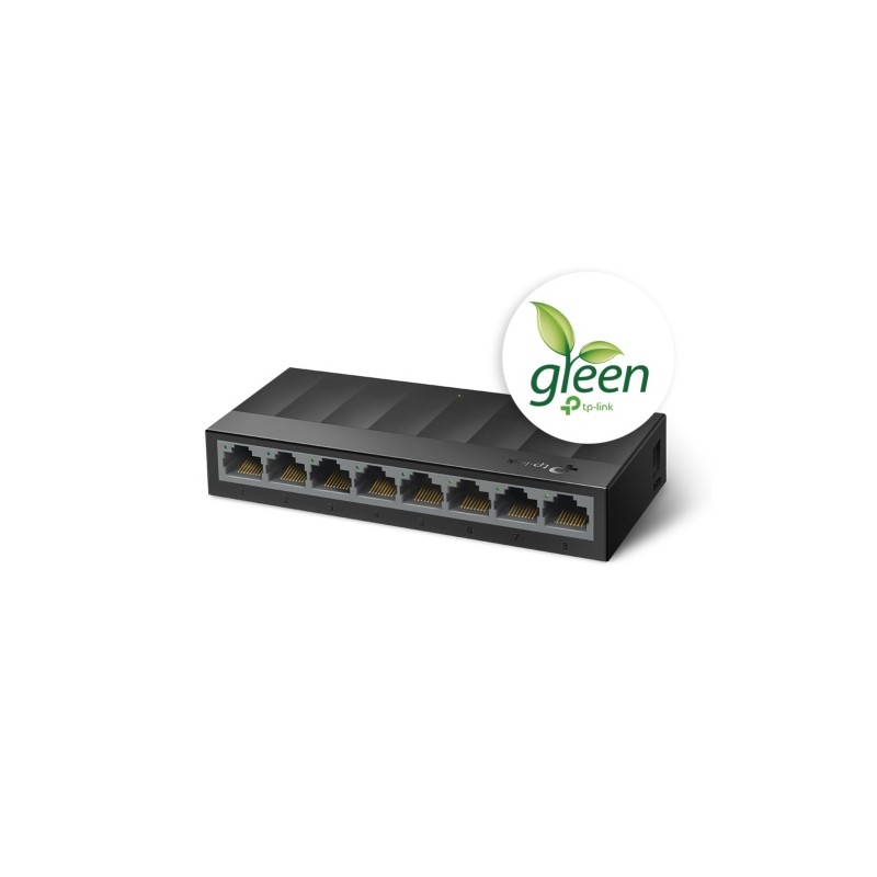 TP-Link LS1008G 8-Port 10/100/1000Mbps Desktop Tinklo Šakotuvas