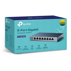 TP-Link TL-SG108 8-Port 10/100/1000Mbps Desktop Šakotuvas