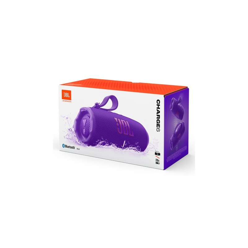 JBL Charge 6 Nešiojama garso kolonėlė, Bluetooth, Purple
