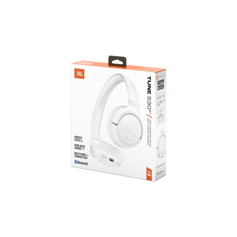 JBL Tune 530BT Belaidės ausinės, Bluetooth, White