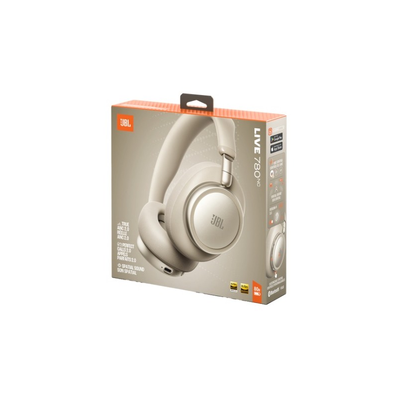 JBL Live 780NC Belaidės ausinės, Bluetooth, Champagne