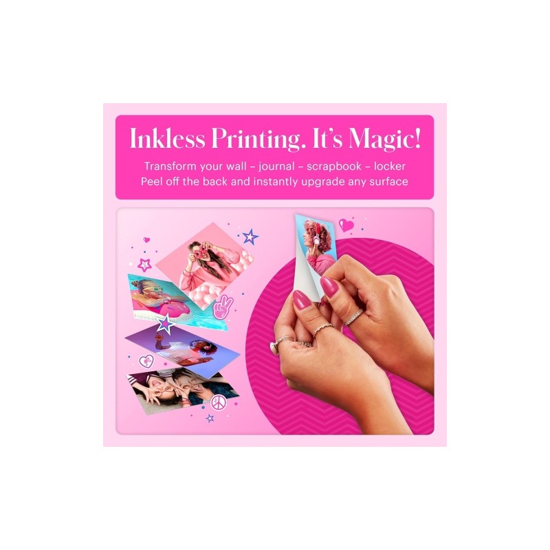 Barbie x Kodak STEP Slim Momentinis mobilus nuotraukų spausdintuvas Colour ZINK 2x3'' 1ppm, BT, Pink