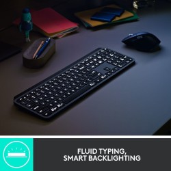Logitech MX Keys Combo for Business Gen2 Belaidė klaviatūra+pelė+Atrama riešui, US, Graphite (SPEC)