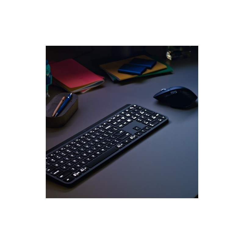 Logitech MX Keys Combo for Business Gen2 Belaidė klaviatūra+pelė+Atrama riešui, US, Graphite (SPEC)