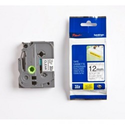 Brother TZe-S131 (TZeS131) Ženklinimo juostelė, Strong Adhesive, Black on Clear, 12mm 8m