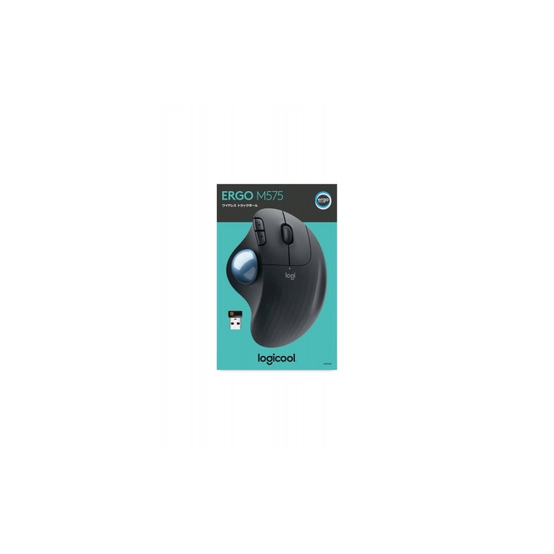 Pelė ergonominė Logitech M575, bevielis, Juoda