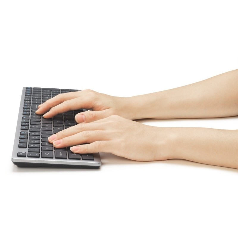 Kensington KB535 EQ Rechargeable Multi-Device Full Size Klaviatūra RF+BT, US, Space Grey