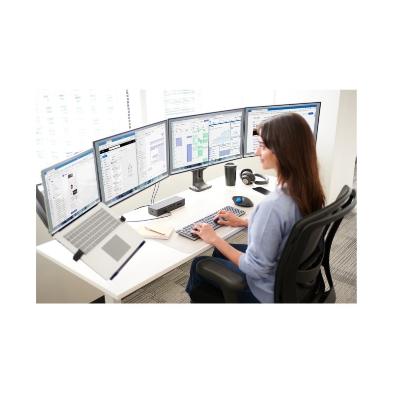 Kensington KB535 EQ Rechargeable Multi-Device Full Size Klaviatūra RF+BT, US, Space Grey