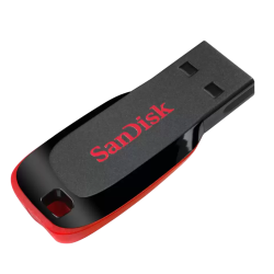 SanDisk Cruzer Blade USB atmintinė 128GB, Black/Red