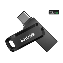 SanDisk Ultra Dual Drive Go USB atmintinė 64GB, USB-C/USB-A 3.2 Gen 1, Juoda